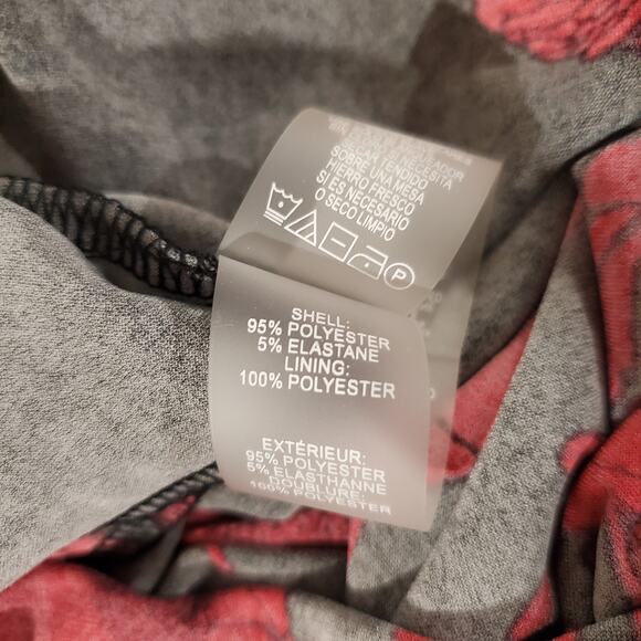 Tommy Hilfiger Floral Maxi Dress Size 8P Black Red Dark Romance Whimsigoth Party - Picture 7 of 11